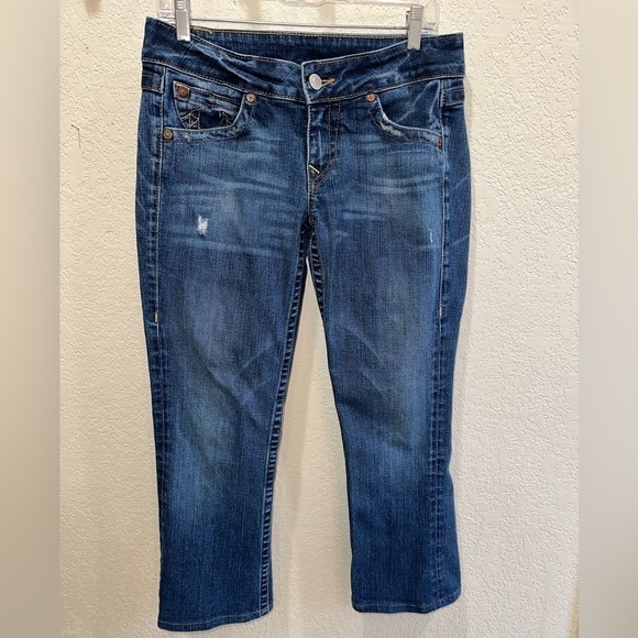 Vintage True Religion Low Rise Women’s Boot Cut Jeans Size 30 SHORT Made in USA - Picture 1 of 5